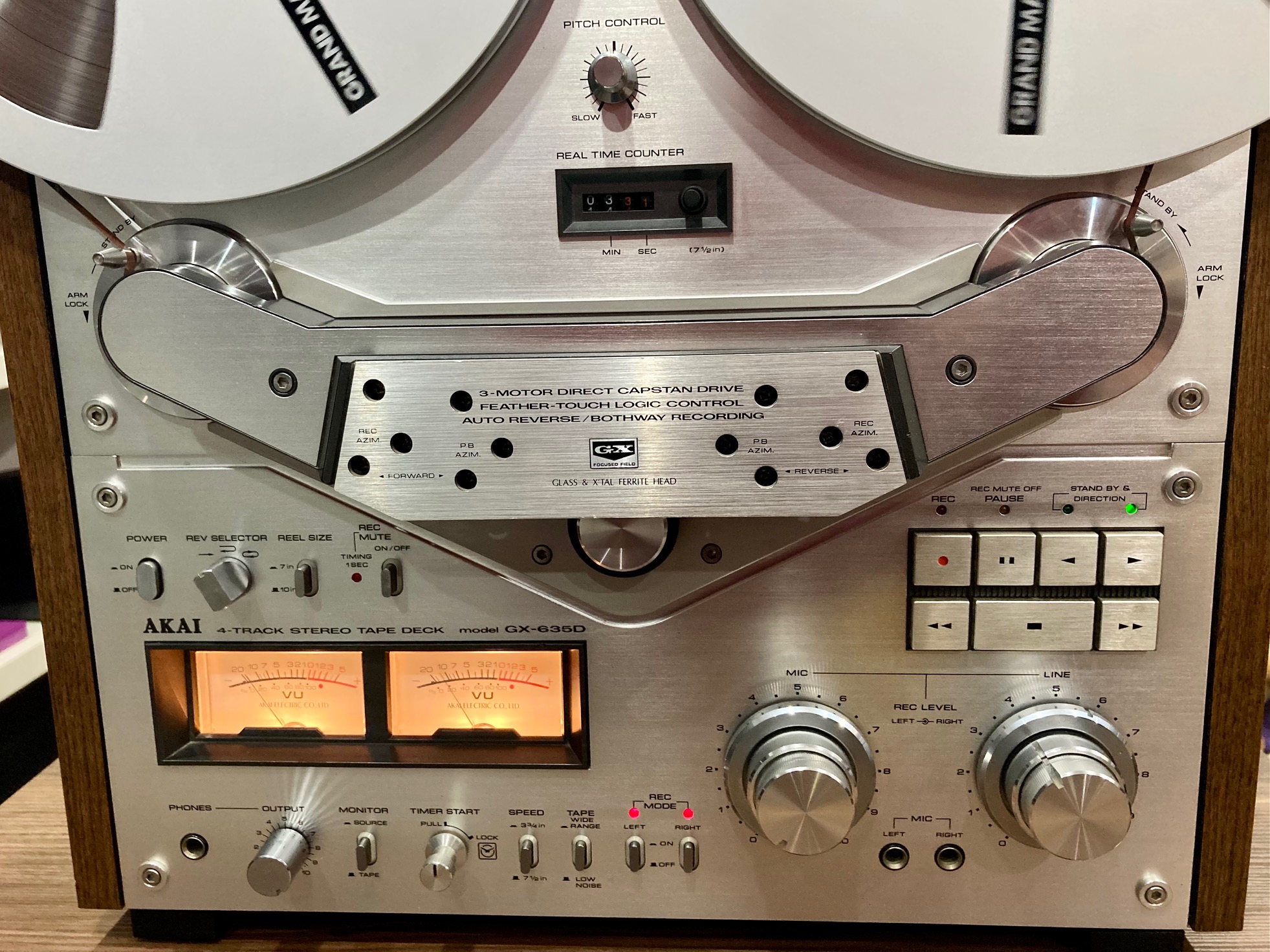 Катушечный магнитофон Akai GX-635D, Japan