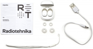TWS-наушники Radiotehnika Impulse T3, белый